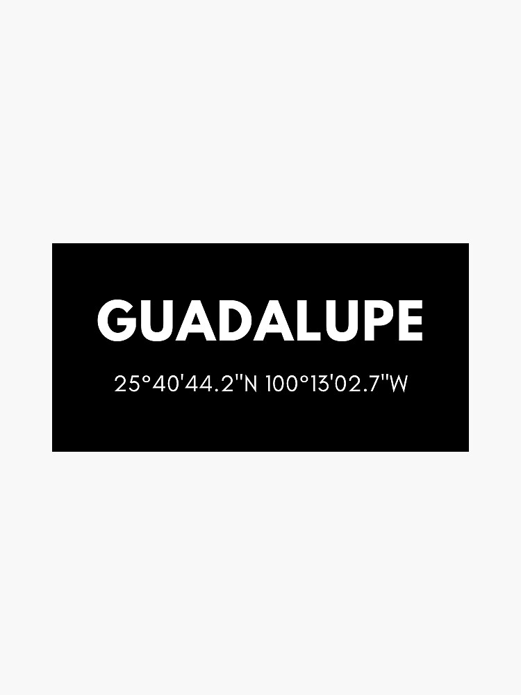"Favorite City Guadalupe Mexico Skyline Cityscape Coordinates" Sticker