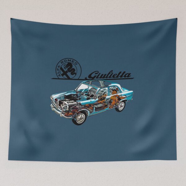 Item preview, Italian 4 door sedan Giulietta. Cutaway car art automotive power train     designed and sold by LostboysLL.