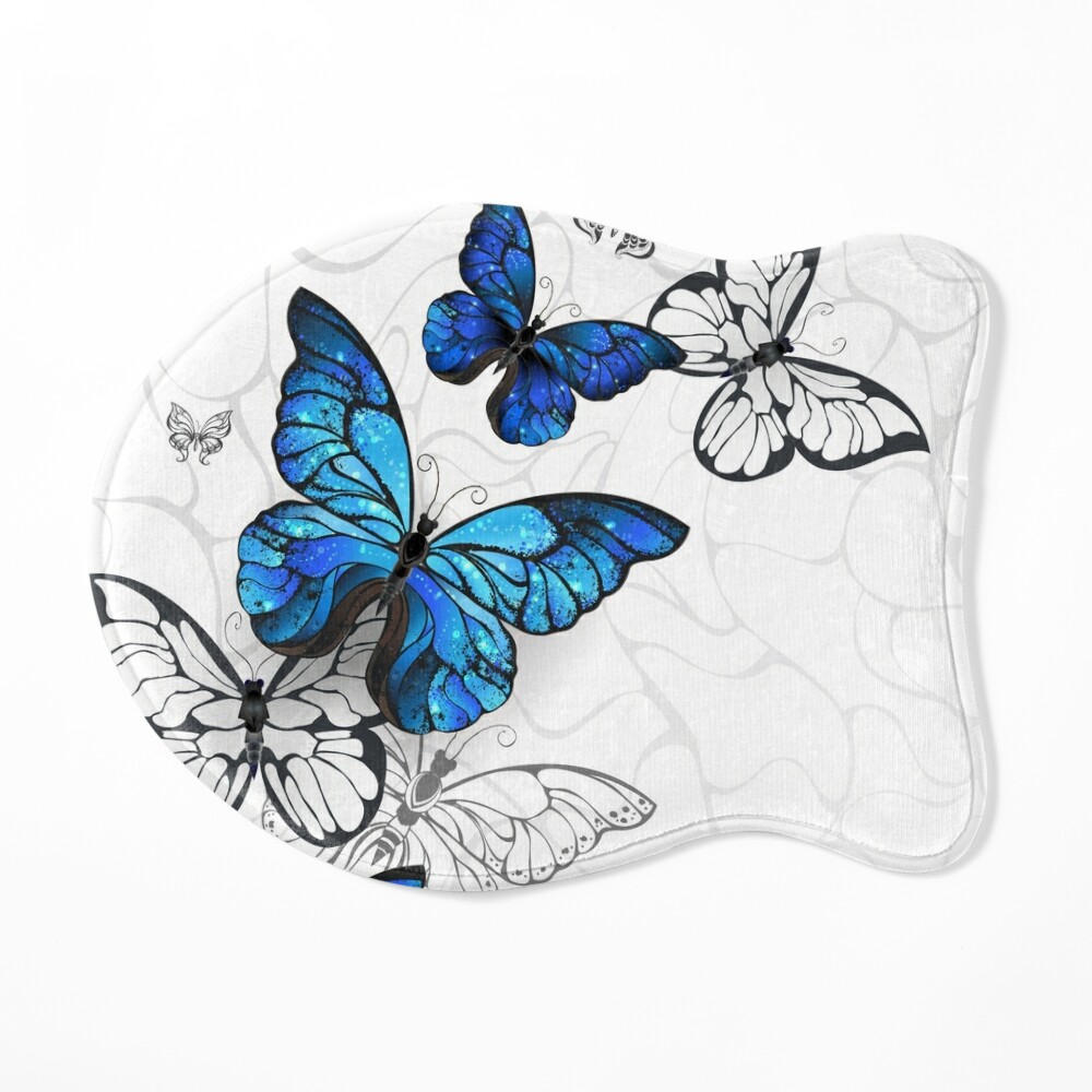 four white butterflies  Art Print for Sale by The flying carpet