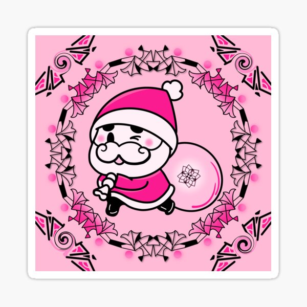 Happy Santa in Love Theme Sticker