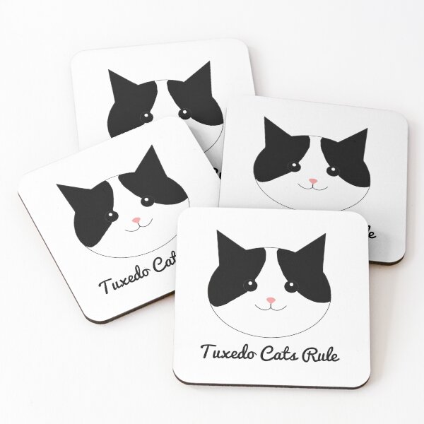Item preview, Tuxedo Cats rule black and white cat designed and sold by KaisPrints.