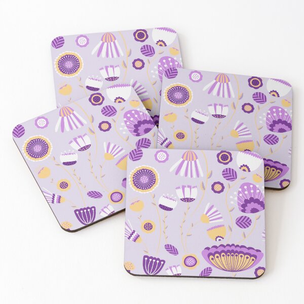 Item preview, Purple And Gold Summer Floral Seamless Pattern designed and sold by Hic21.