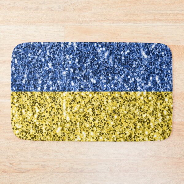 Item preview, Blue yellow Ukraine flag glitter faux sparkles (Photo of Glitter - Not Reflective)  designed and sold by PLdesign.