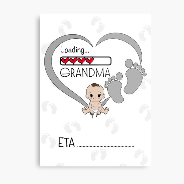 Loading GRANDMA - Baby Incoming! Metal Print