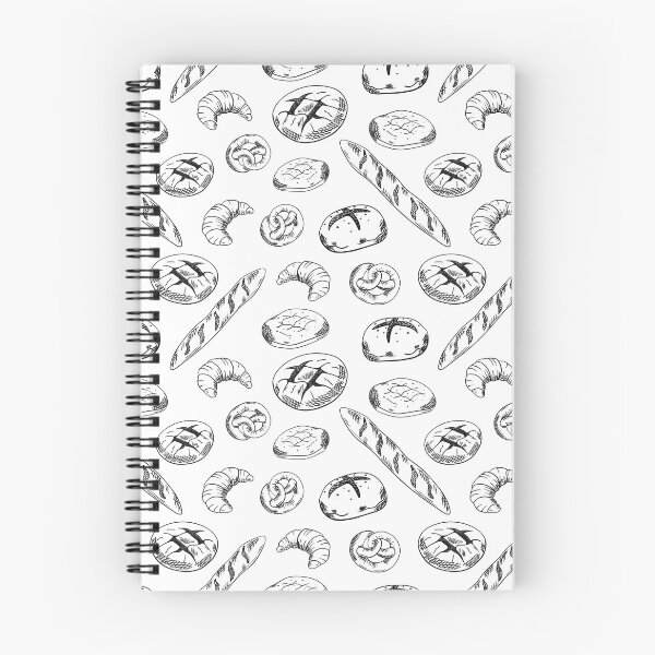 Item preview, Hand drawn seamless pattern of sketched bread and bakery designed and sold by Familyshmot.