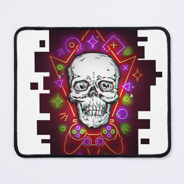 Item preview, Gamer Skull with Neon Cyberpunk Design designed and sold by Voysla.