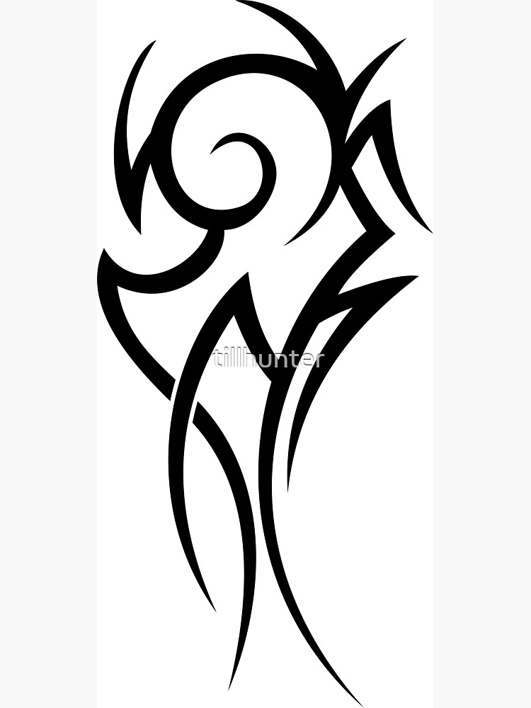 Tribal art style tattoo flames Royalty Free Vector Image