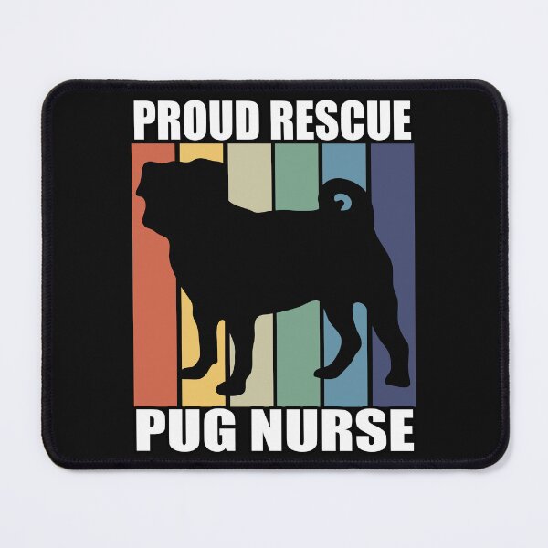 Item preview, Proud Rescue Pug Nurse Silhouette designed and sold by Pugstuff.