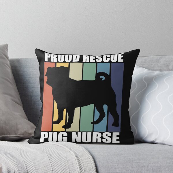Item preview, Proud Rescue Pug Nurse Silhouette designed and sold by Pugstuff.