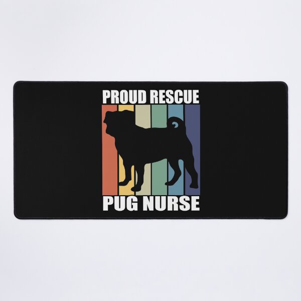 Item preview, Proud Rescue Pug Nurse Silhouette designed and sold by Pugstuff.