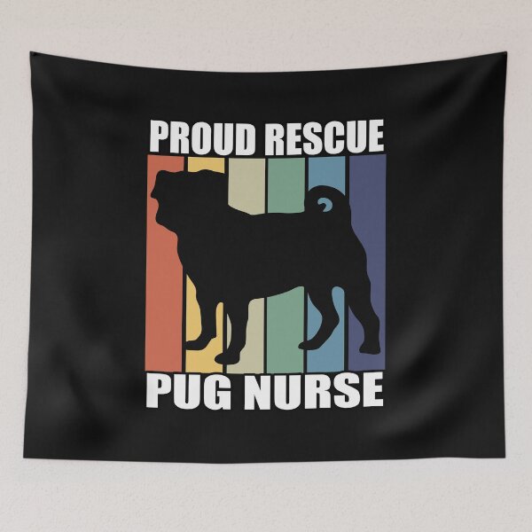 Item preview, Proud Rescue Pug Nurse Silhouette designed and sold by Pugstuff.