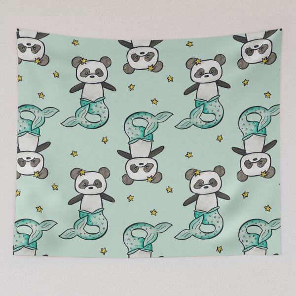 Item preview, Panda Mermaid Watercolor designed and sold by kmstudio.