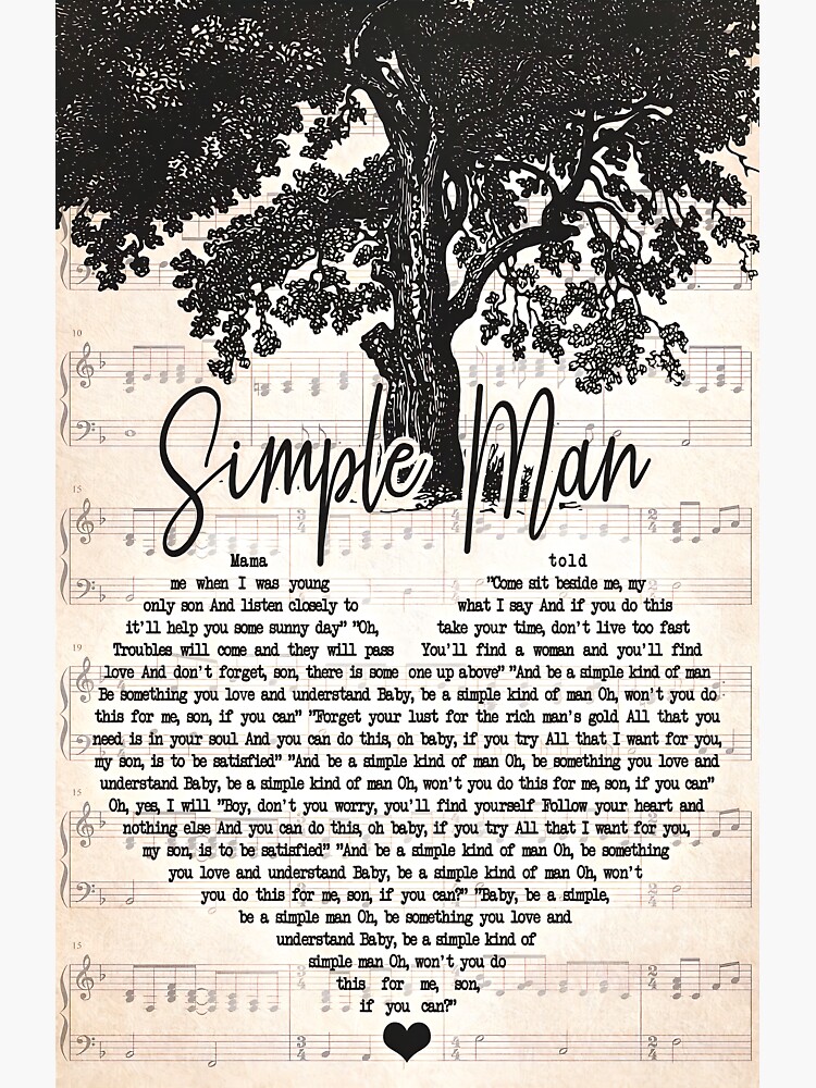 Lynyrd skynyrd lyrics deals to simple man