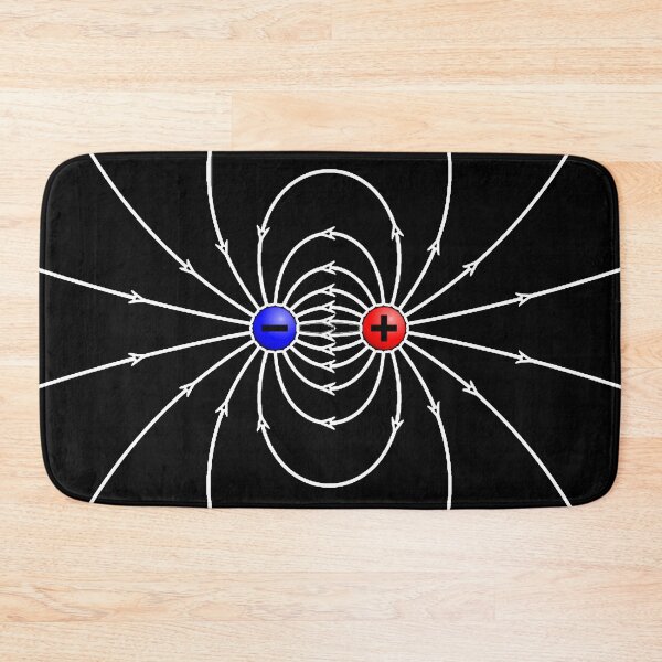 Item preview, Electric field created by an electric dipole, positive and negative charge dark version designed and sold by NoetherSym.