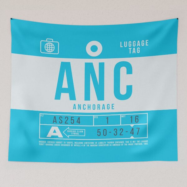 Item preview, Luggage Tag B - ANC Anchorage Alaska USA designed and sold by VoodooCircus.