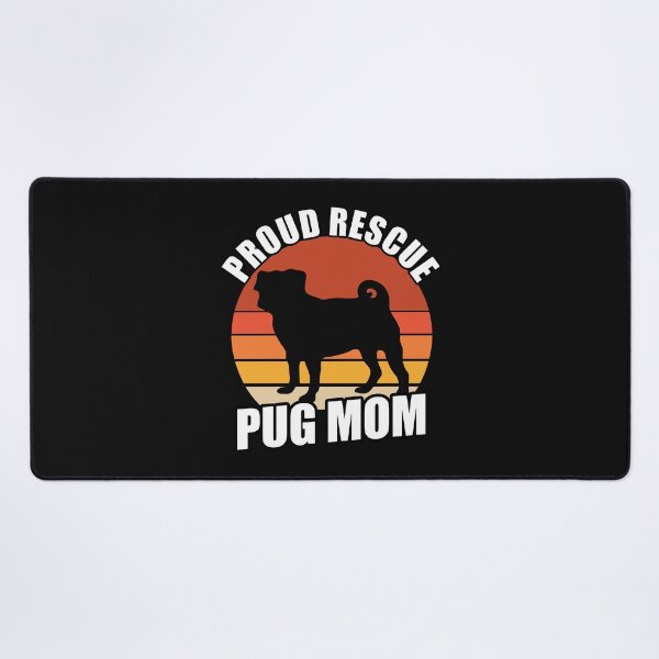 Item preview, Proud Rescue Pug Mom Vintage Sunset designed and sold by Pugstuff.