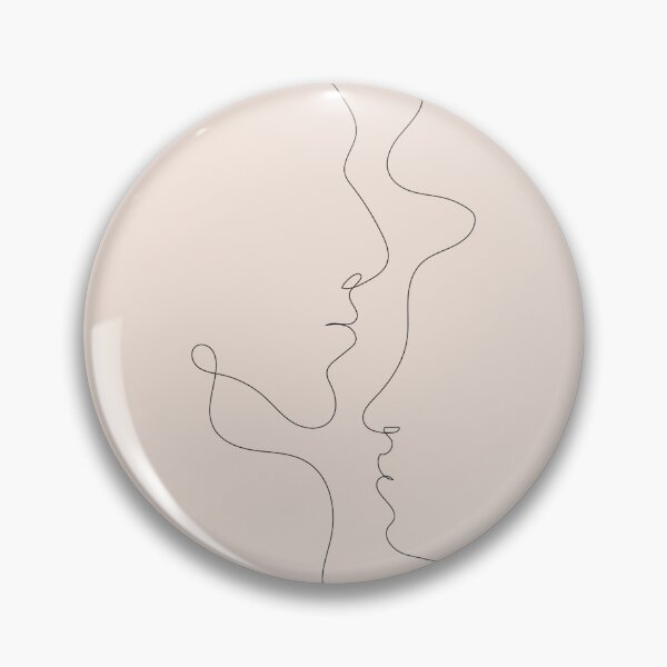 Item preview, Faces In Profile Single Line Drawing designed and sold by KanzanCreative.