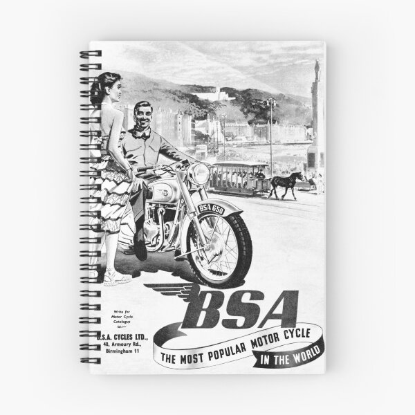 Item preview, Vintage BSA classic Motorbike advert from 1952 designed and sold by Random Railways.