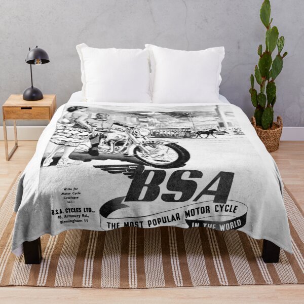 Item preview, Vintage BSA classic Motorbike advert from 1952 designed and sold by Random Railways.