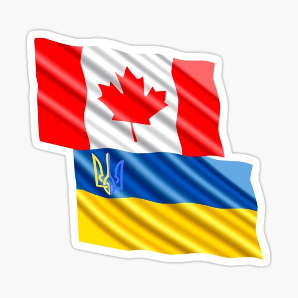 Item preview, Ukraine Canada, Ukraine emblem, Canadian Ukrainian flag designed and sold by PrintGood.