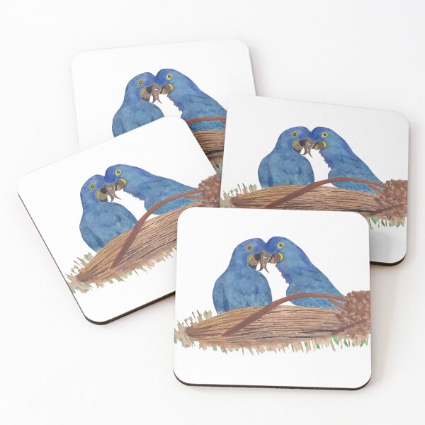 Item preview, Beautiful couple of birds in watercolor designed and sold by altairaleon.