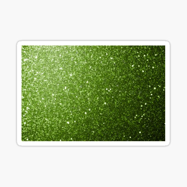 Light Green Greenery Faux Glitter Sparkles Sticker For Sale By