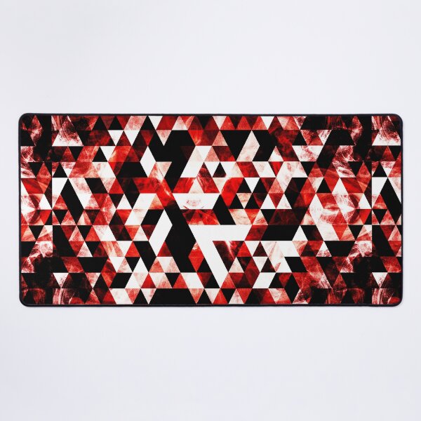 Item preview, Triangle Geometric Vibrant Red Black White Smoky Galaxy pattern designed and sold by PLdesign.