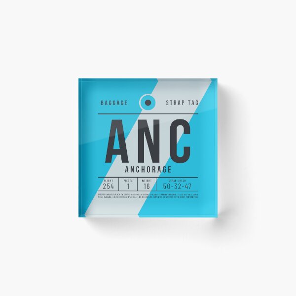 Item preview, Luggage Tag E - ANC Anchorage Alaska USA designed and sold by VoodooCircus.