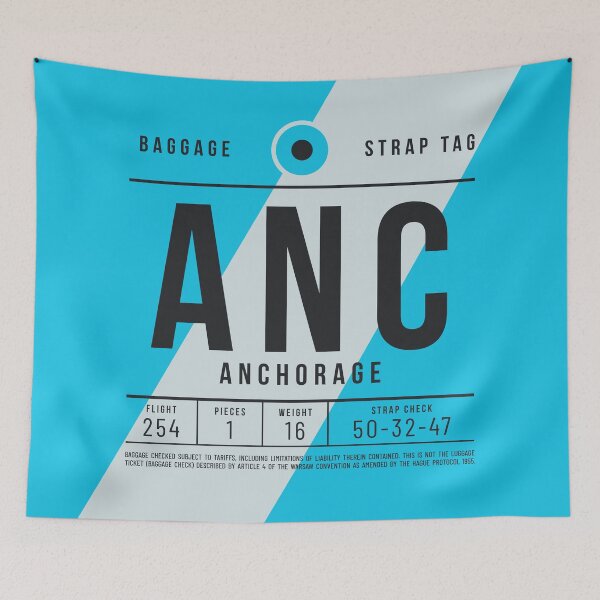 Item preview, Luggage Tag E - ANC Anchorage Alaska USA designed and sold by VoodooCircus.