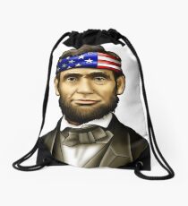 Abraham Lincoln T-shirt Drawstring Bag