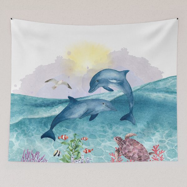 Item preview, Blue Dolphin Ocean Fantasy designed and sold by whitedove457.