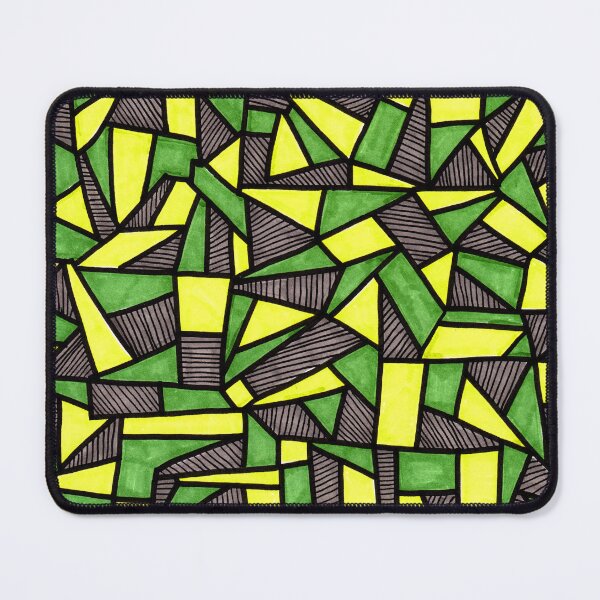 Item preview, Stained Glass Geometric Pattern in Green and Yellow designed and sold by Harriet Linton.