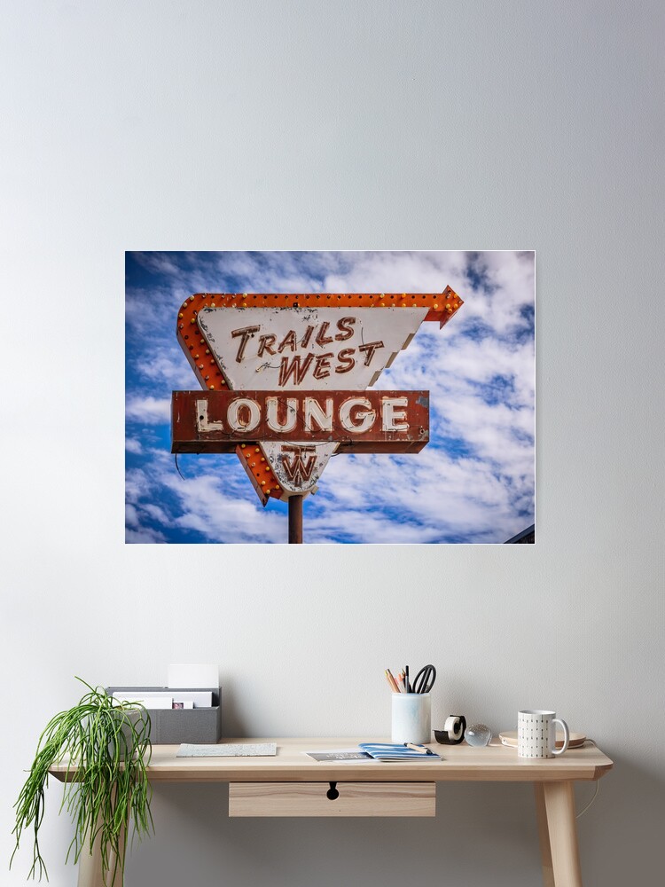 Thumbnail 2 of 3, Poster, Trails West Sign designed and sold by Enzwell.