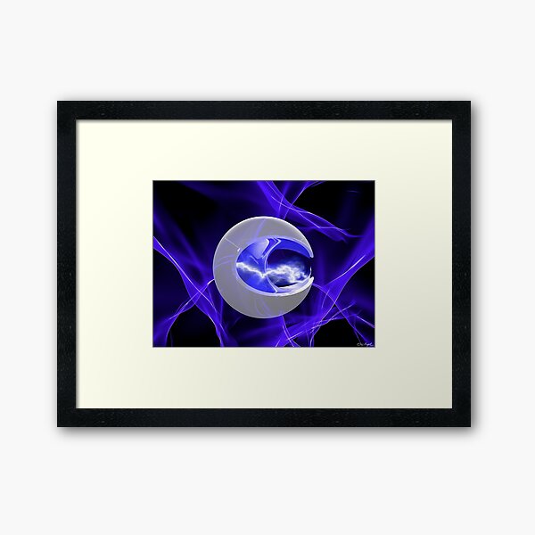 Blaue Energie Gerahmter Kunstdruck
