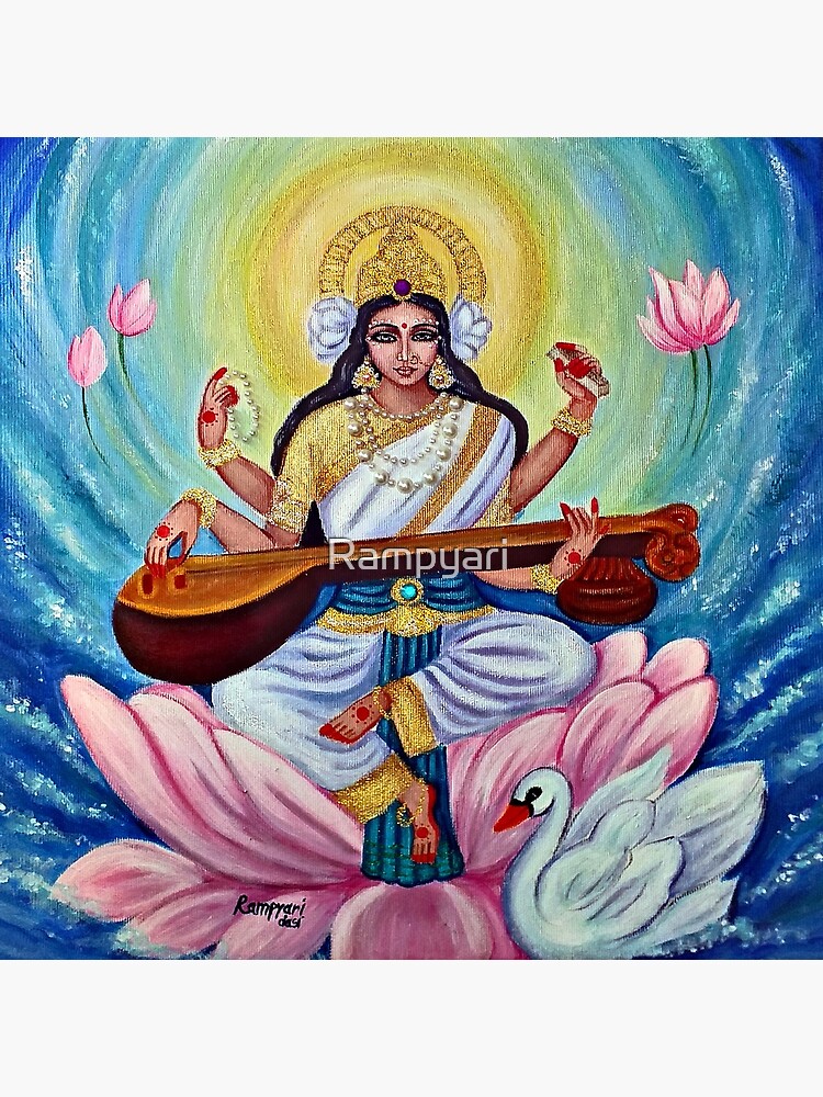 Saraswati Mata Goddess Happy Vasant Panchami Stock Illustration 1915937161  | Shutterstock