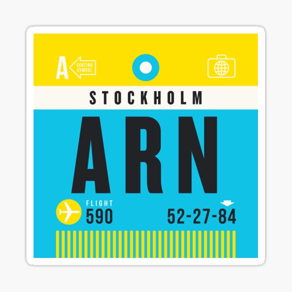 Item preview, Luggage Tag A - ARN Stockholm Sweden designed and sold by VoodooCircus.