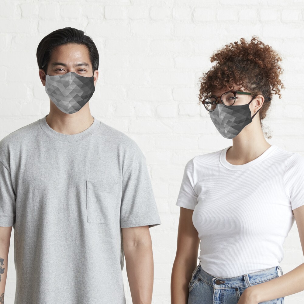 Grayscale triangle geometric squares pattern Mask