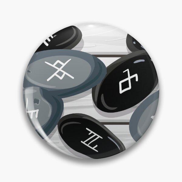 Item preview, Rune stones with encrypted glyphs on the wooden table, vector illustration designed and sold by Familyshmot.