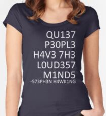 Loudest minds... (Stephen Hawking) Women's Fitted Scoop T-Shirt