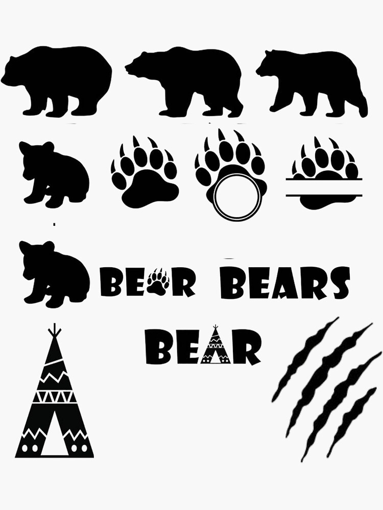 Papa bear svg files, Papa bear svg, Bear svg, Papa svg, files for Cricut,  Silhouette, svg eps png dxf Cut Print Mug Shirt Decal