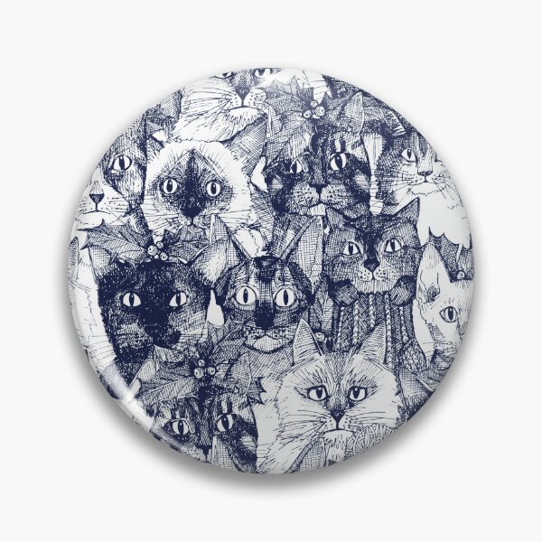 Item preview, CHRISTMAS CATS blue designed and sold by scrummy.