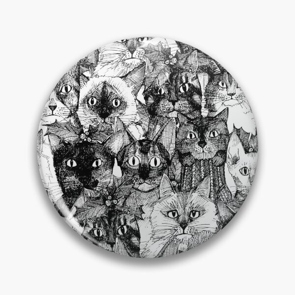 Item preview, CHRISTMAS CATS black white designed and sold by scrummy.