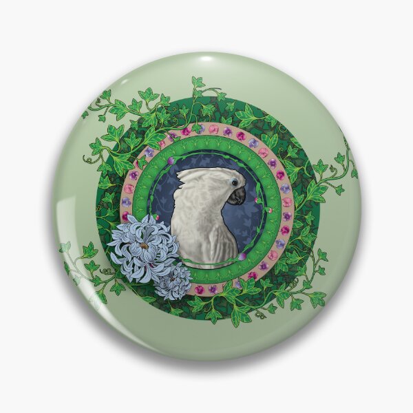 Item preview, Umbrella Cockatoo Art Nouveau Style designed and sold by StuffInBetween.