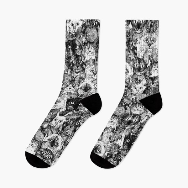 Item preview, CHRISTMAS CATS black white designed and sold by scrummy.