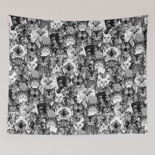 Item preview, CHRISTMAS CATS black white designed and sold by scrummy.