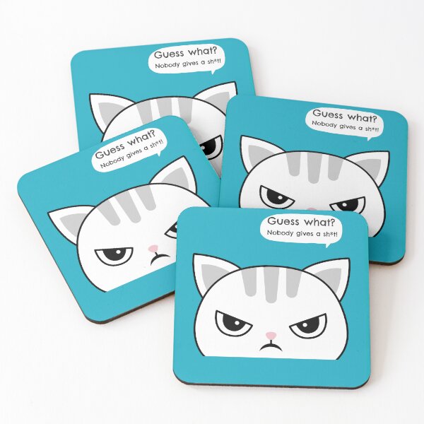 Item preview, Guess What? Nobody Gives A Sh*t! Angry Grumpy Cat designed and sold by InsultTees.