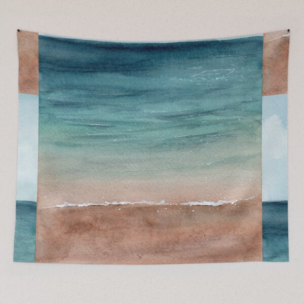 Item preview, Calm Ocean Watercolour Painting designed and sold by Pattokarts.
