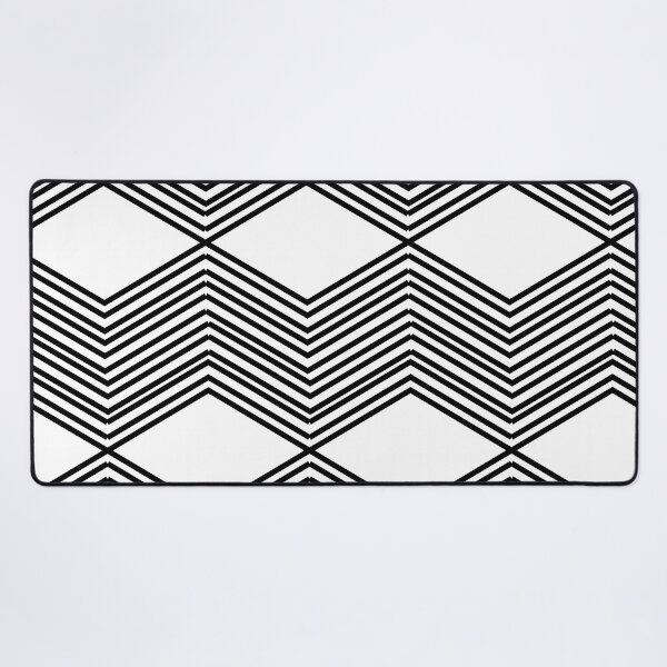 Item preview, Bold Mid Century Mod Lines and Shapes in Black and White designed and sold by JuneJournal.