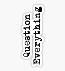 Question Everything Sticker