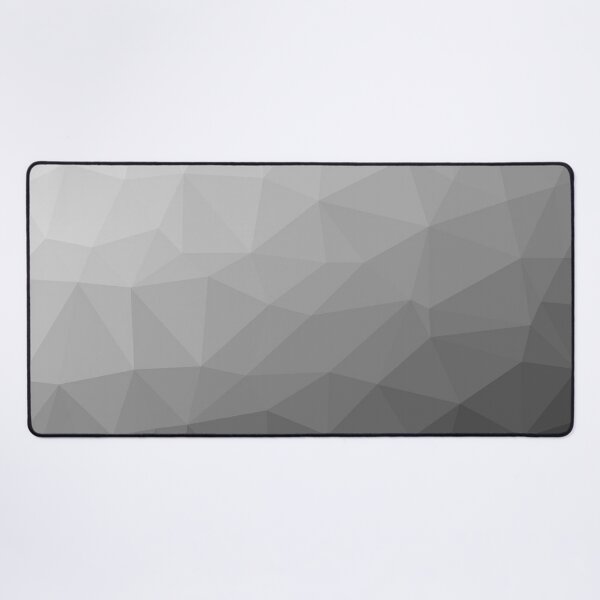Gray Gradient Geometric Mesh Pattern grey elegant design Desk Mat